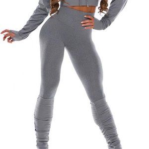 ISO Bombshell sportswear leg warmer leggings grey